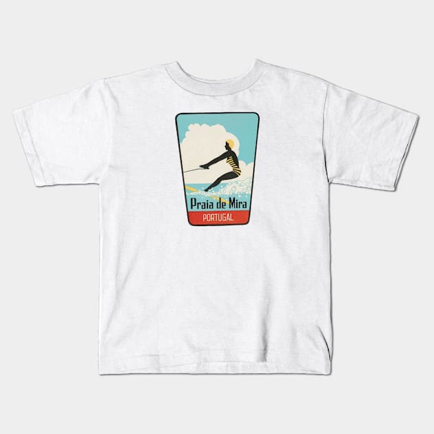 Portugal | Travel | Vintage | Life | Beach | portugal travel | Beach sports Kids T-Shirt by Tropical Blood